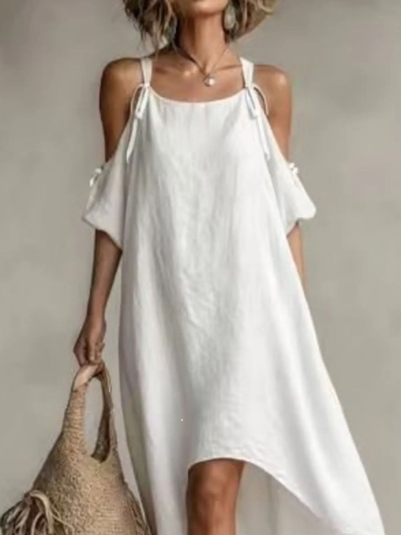 High-Low Cold Shoulder Maxi Dress 4