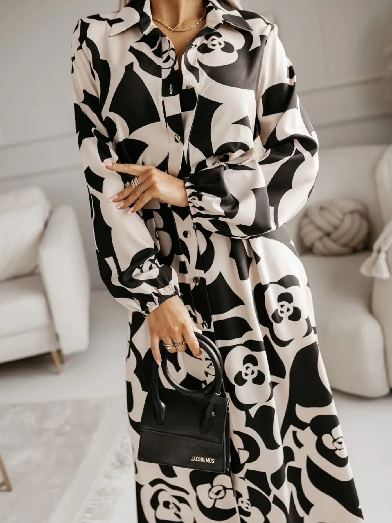 Long Sleeve Maxi Shirt Dress 9