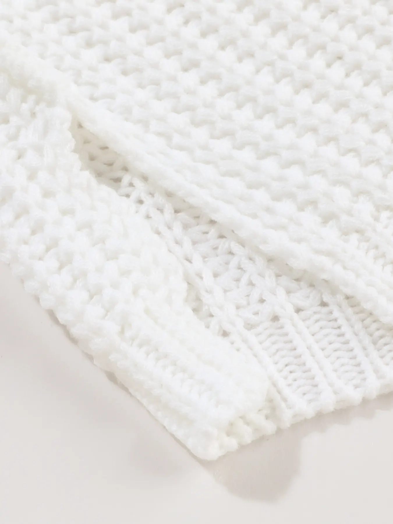 Ribbed Knit Round Neck Slouchy Chunky Sweater 10