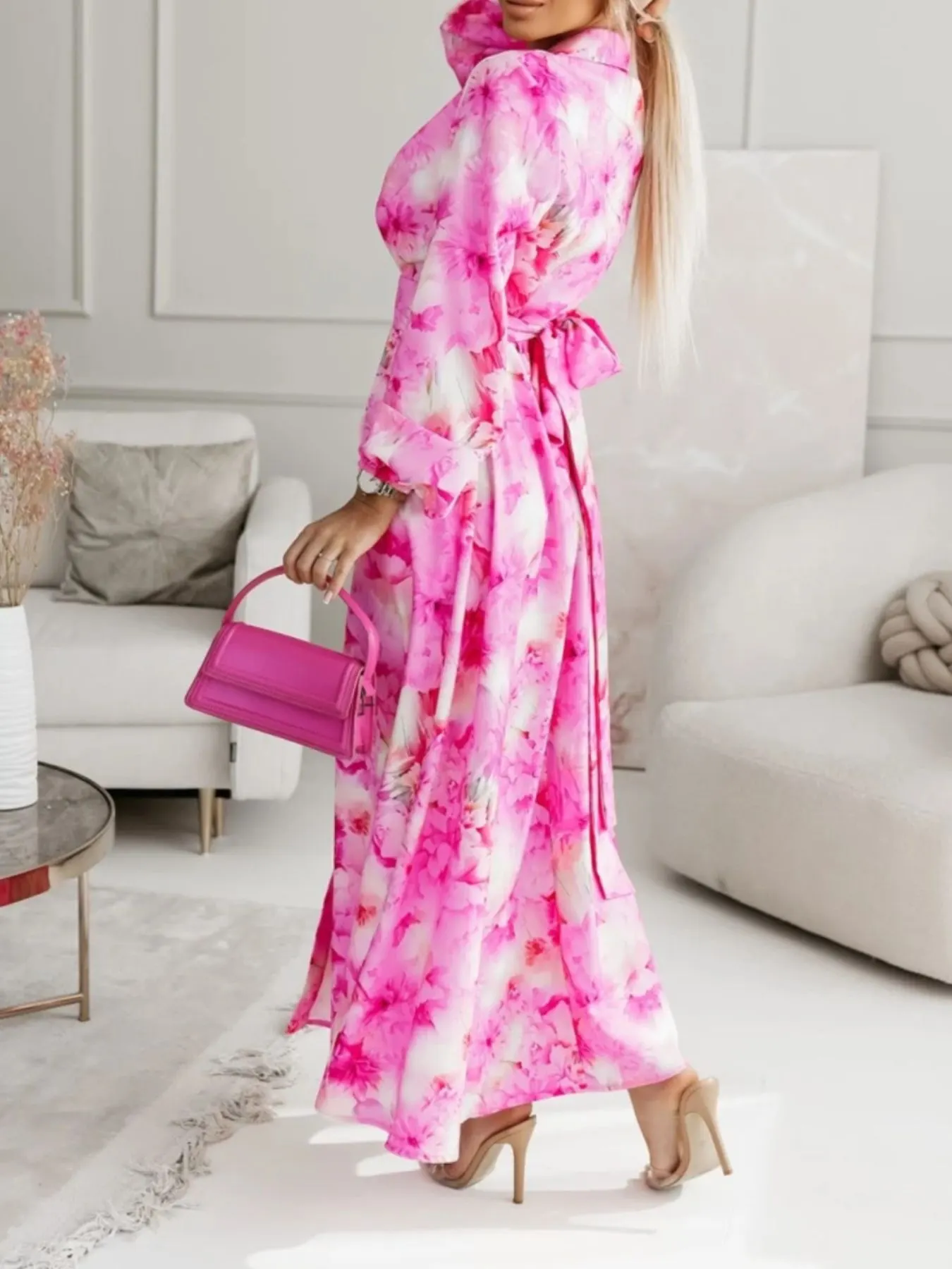 Long Sleeve Maxi Shirt Dress 4