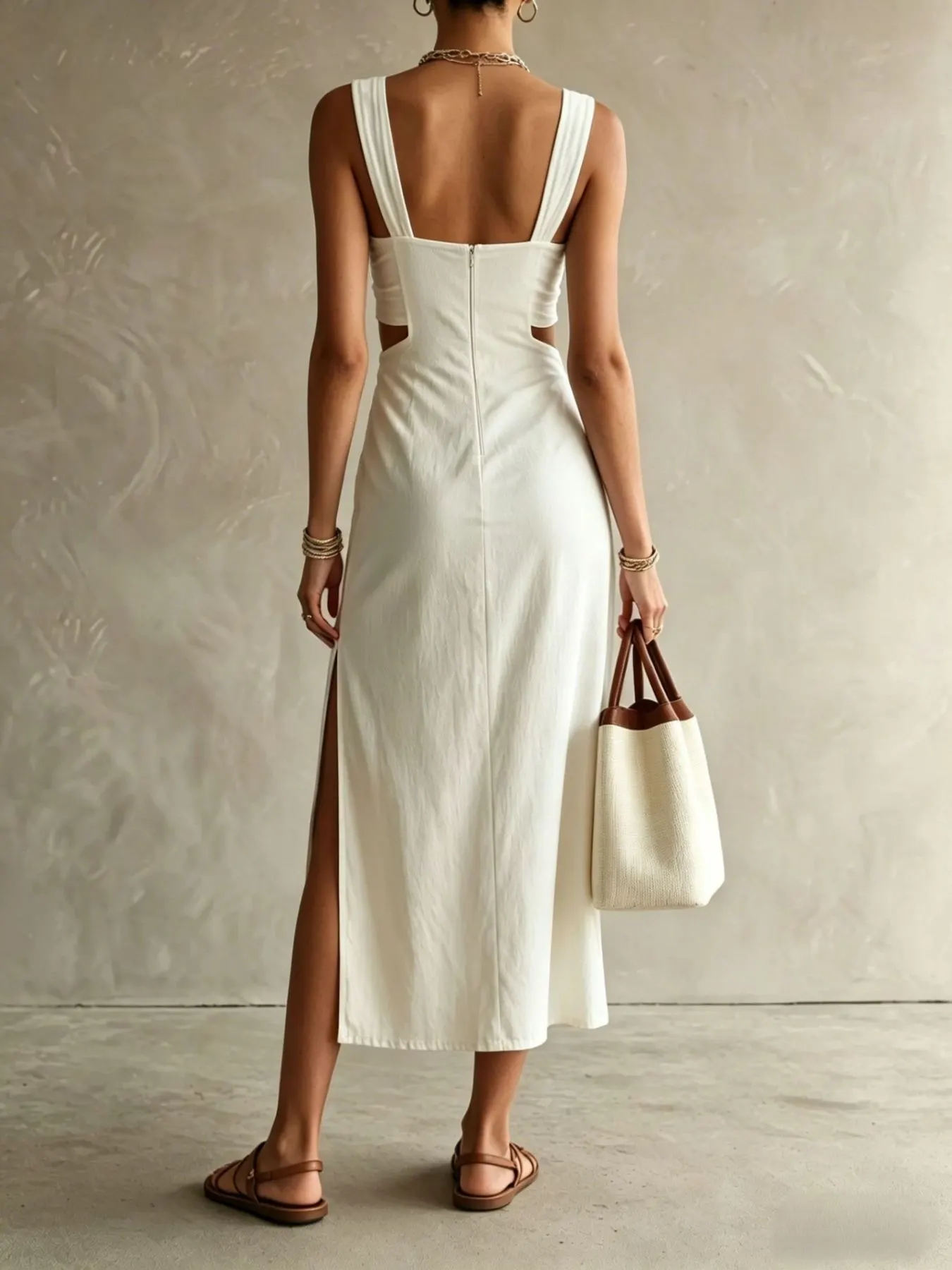 Ruched Cut-Out Midi Dress 2