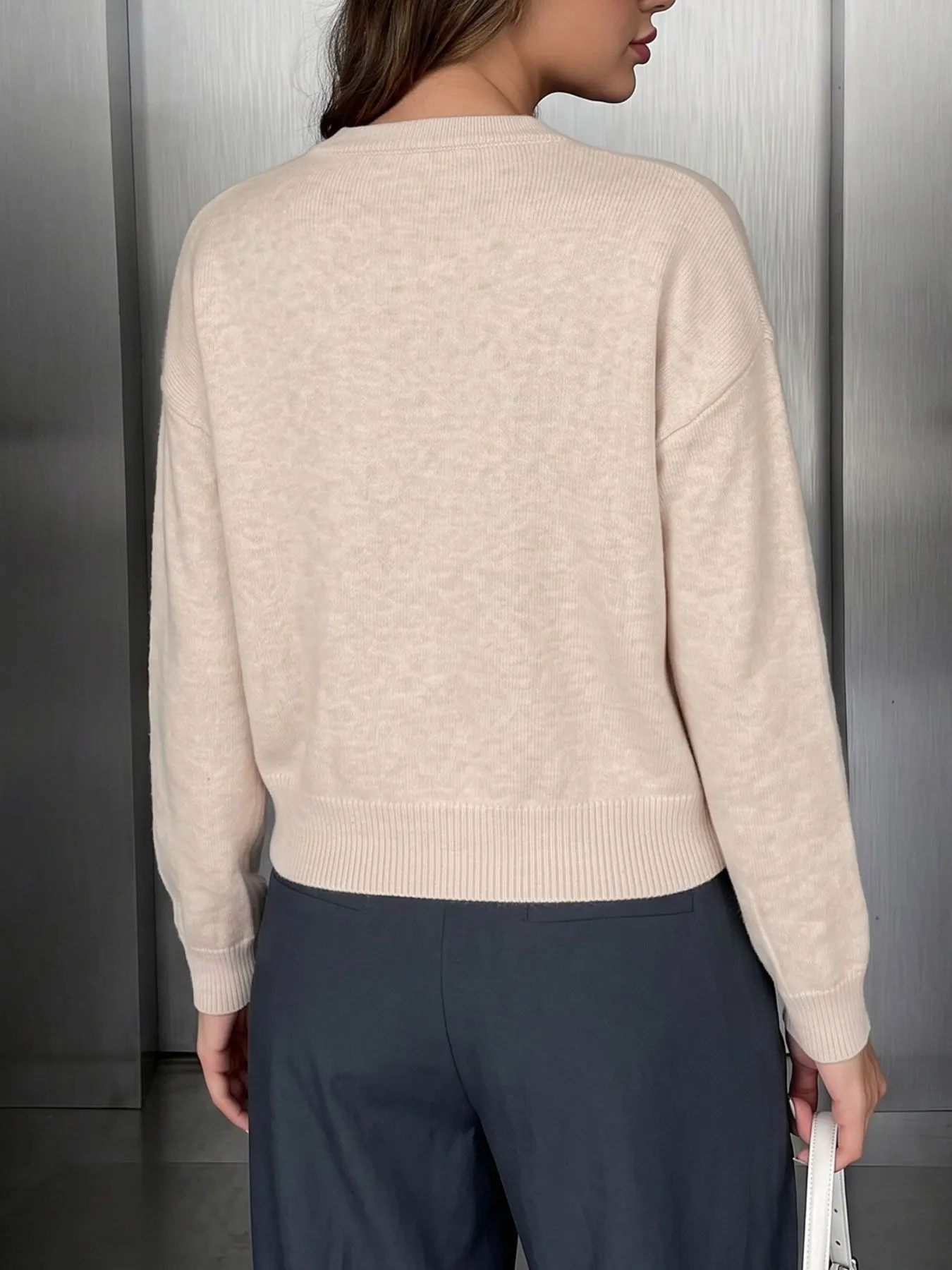 Chunky Knit Dropped Shoulder Sweater 17
