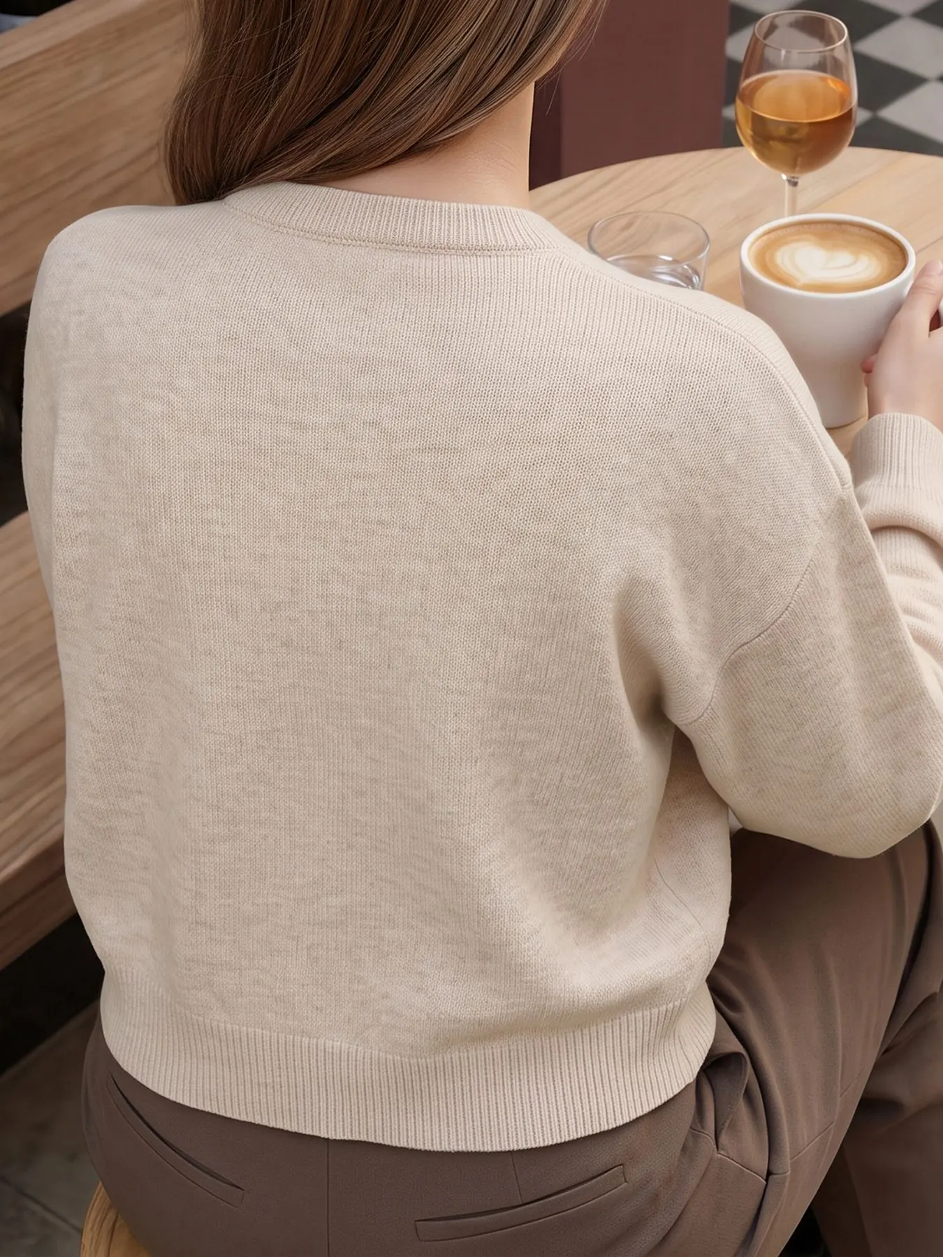 Chunky Knit Dropped Shoulder Sweater 16