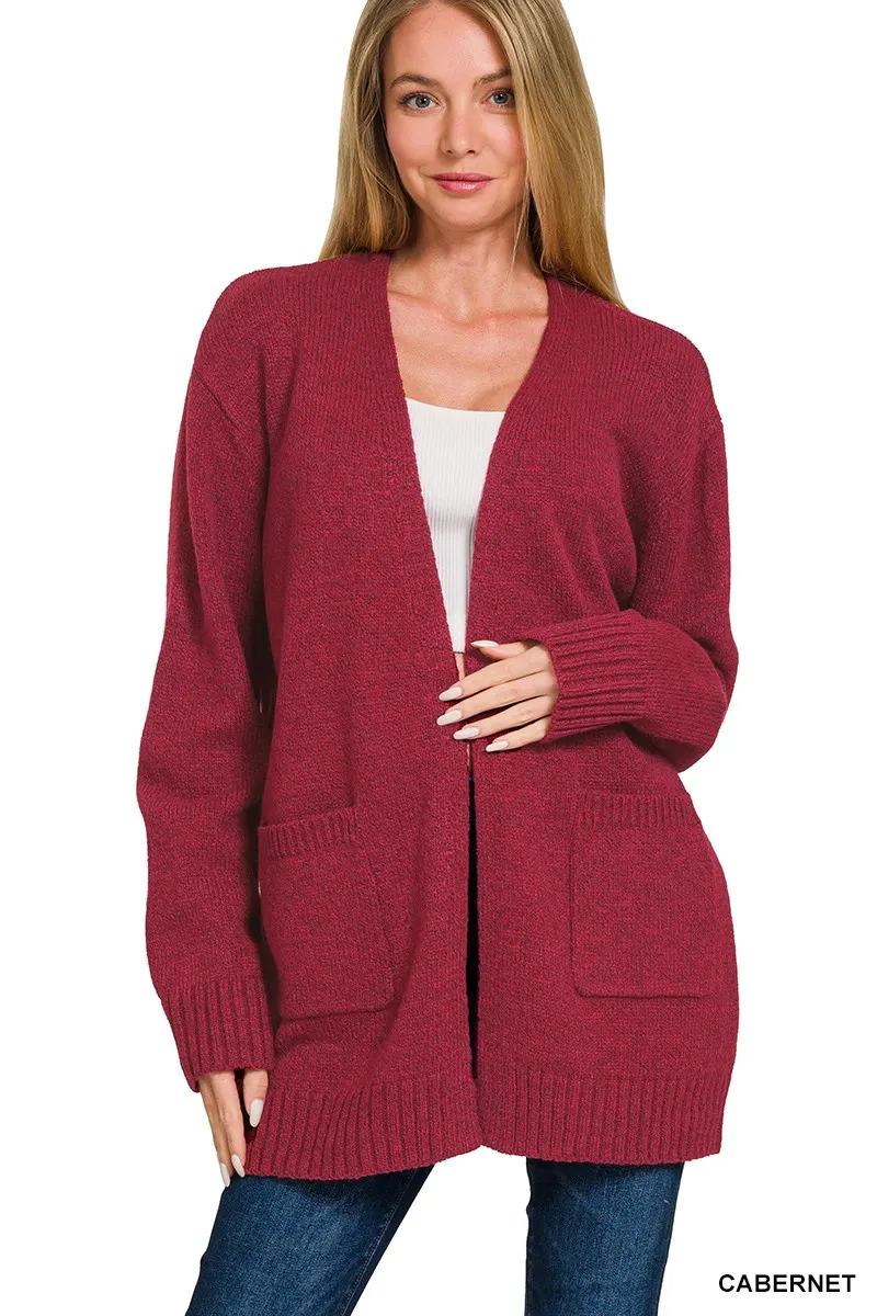 Full Size Cropped Open Front Blazer Plus Size