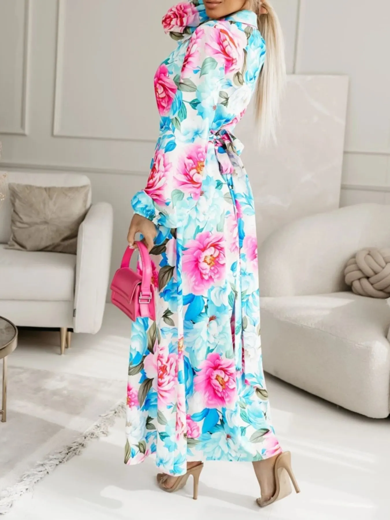 Long Sleeve Maxi Shirt Dress 7