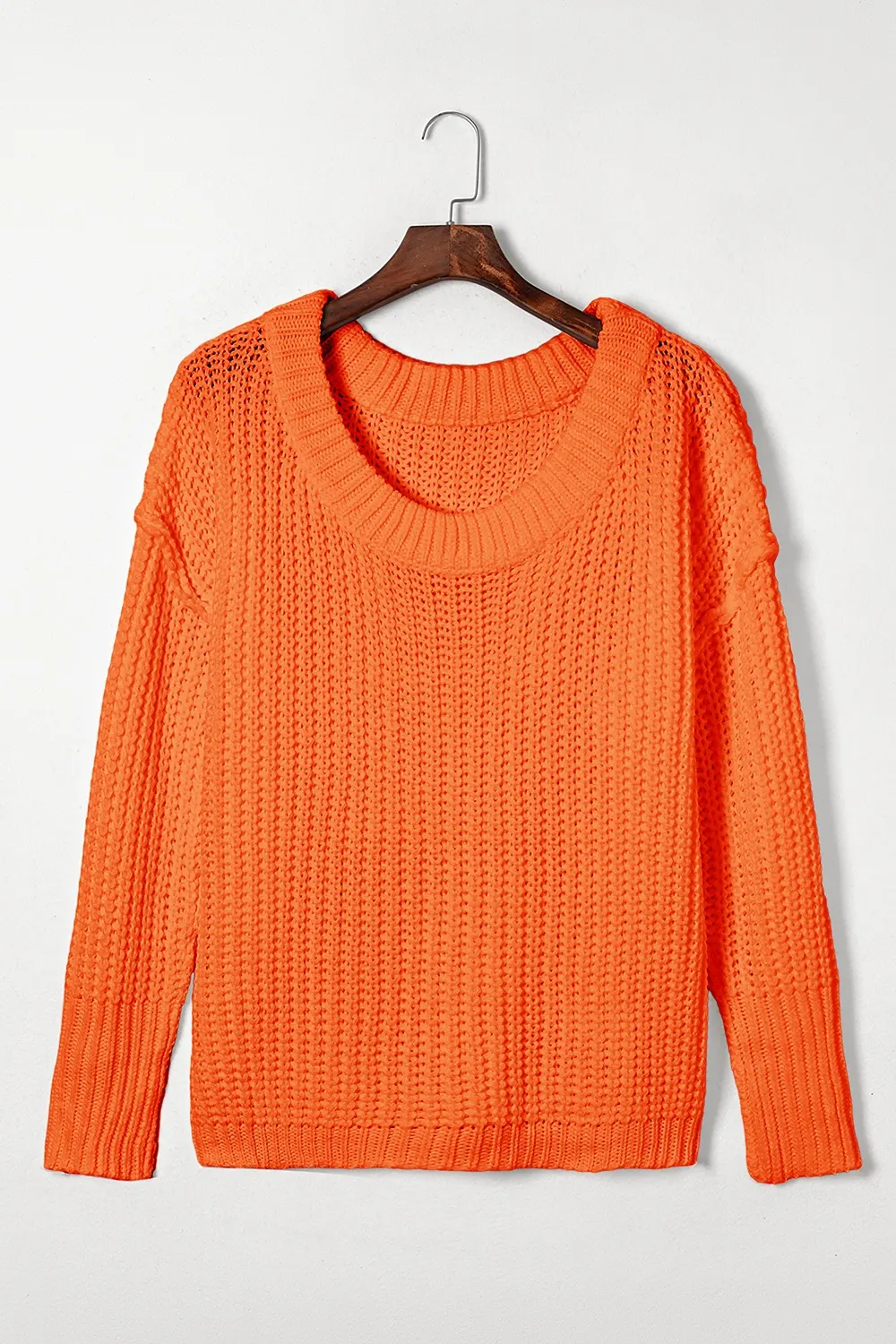 Chunky Knit Dropped Shoulder Sweater 4