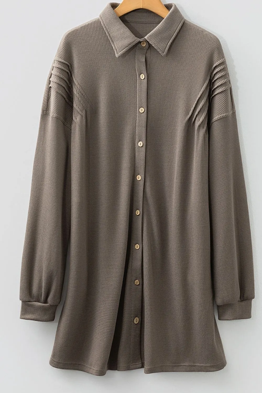 Casual Button-Down Dress with Pockets 8
