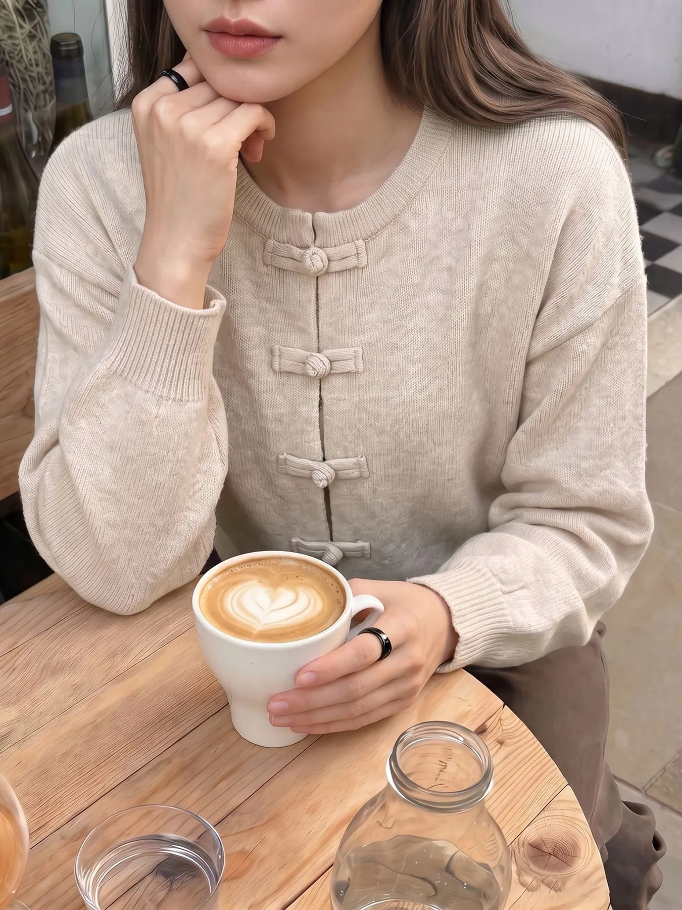 Chunky Knit Dropped Shoulder Sweater 13