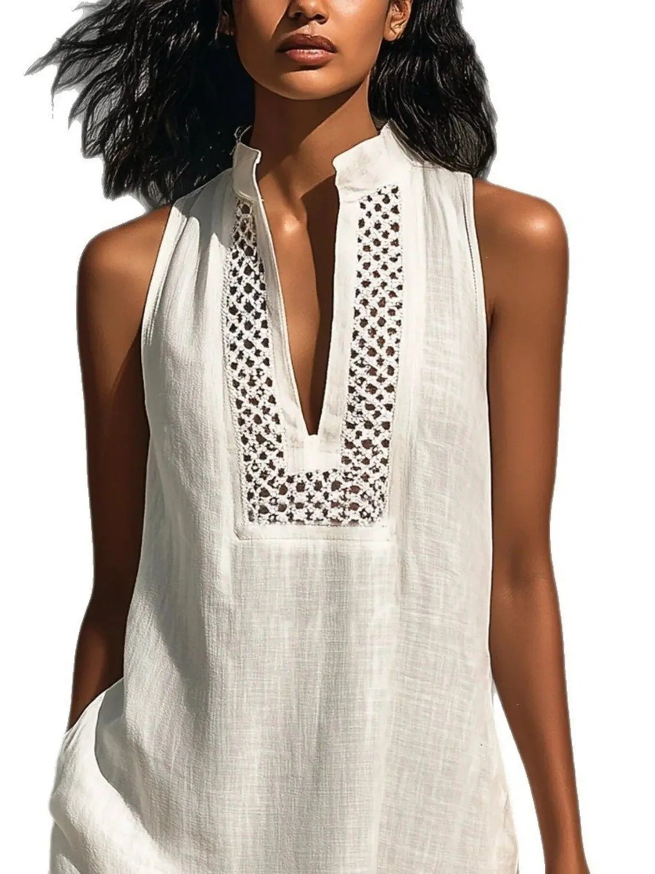 Sleeveless Maxi Dress with Pockets 3