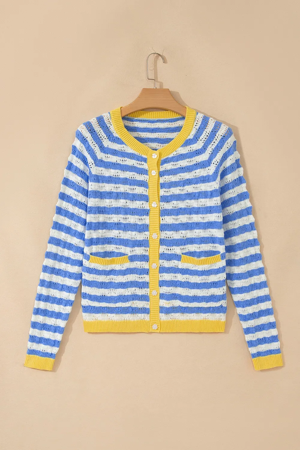 Stripe Striped Colorblock Drop Shoulder Pullover Sweater 12
