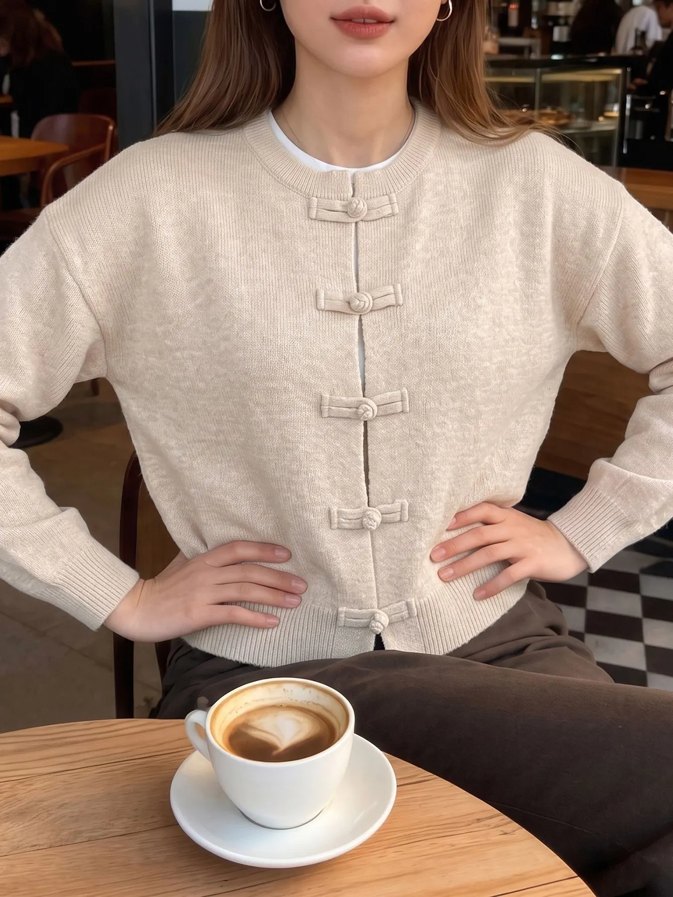 Chunky Knit Dropped Shoulder Sweater 12