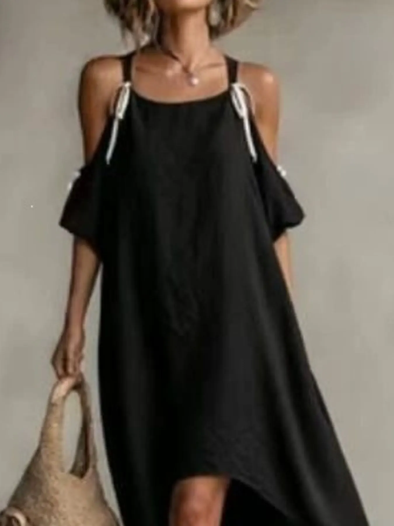 High-Low Cold Shoulder Maxi Dress 6