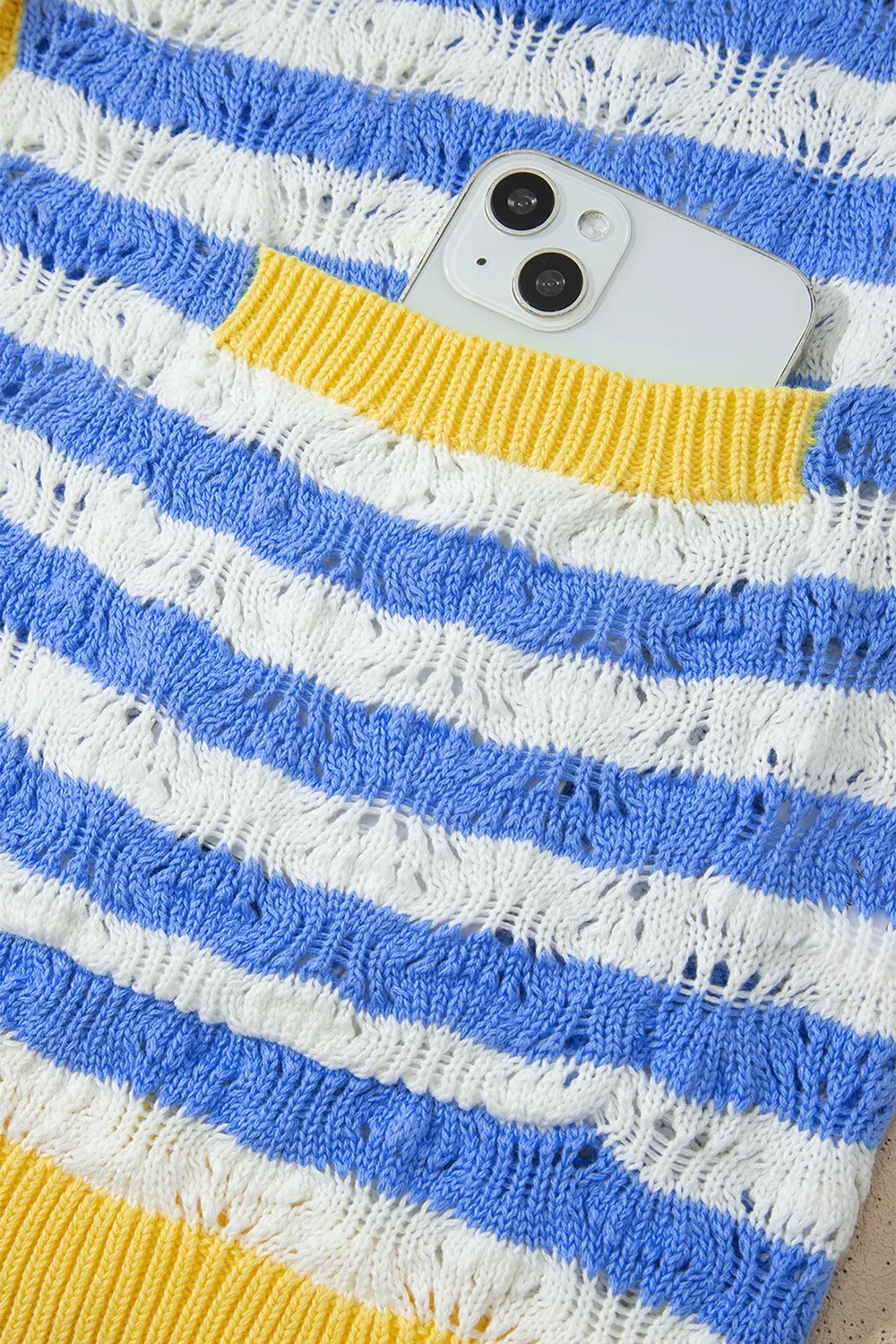 Stripe Striped Colorblock Drop Shoulder Pullover Sweater 20