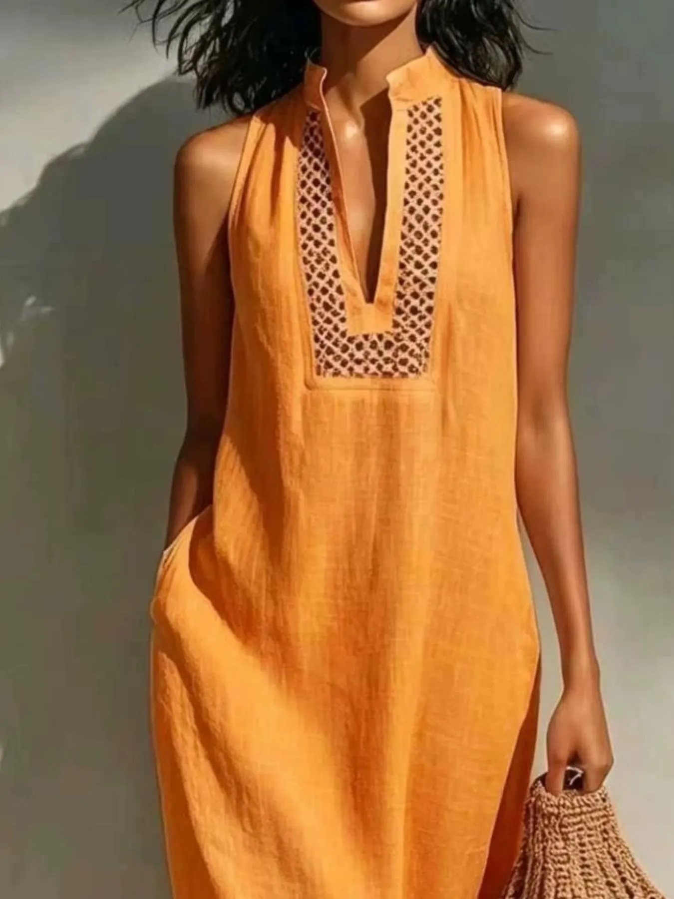 Sleeveless Maxi Dress with Pockets 6