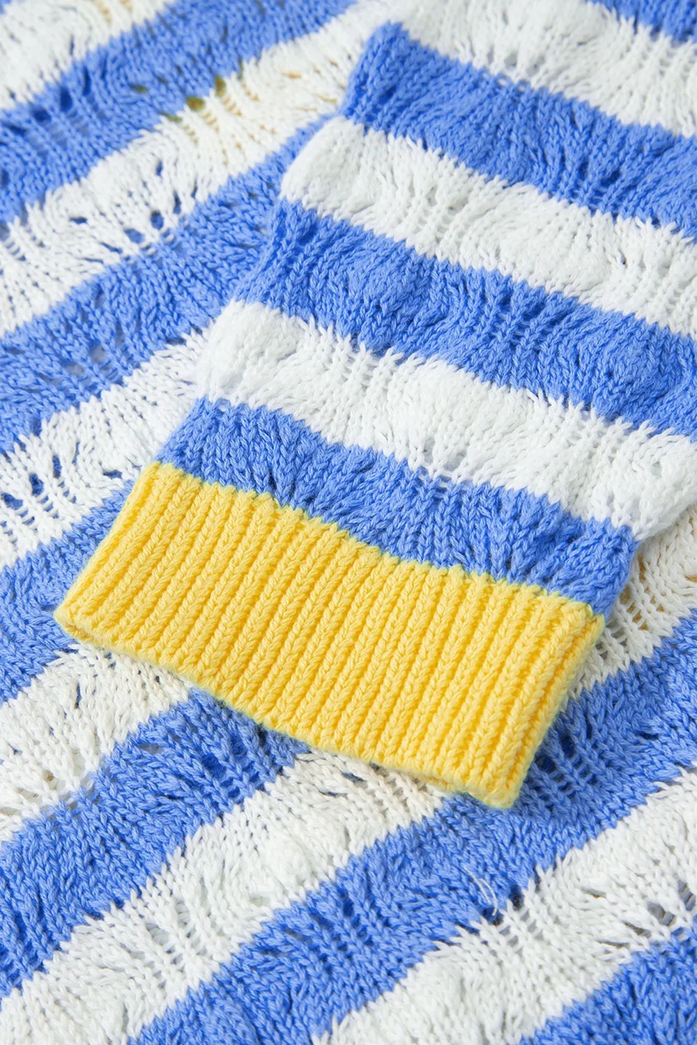 Stripe Striped Colorblock Drop Shoulder Pullover Sweater 18