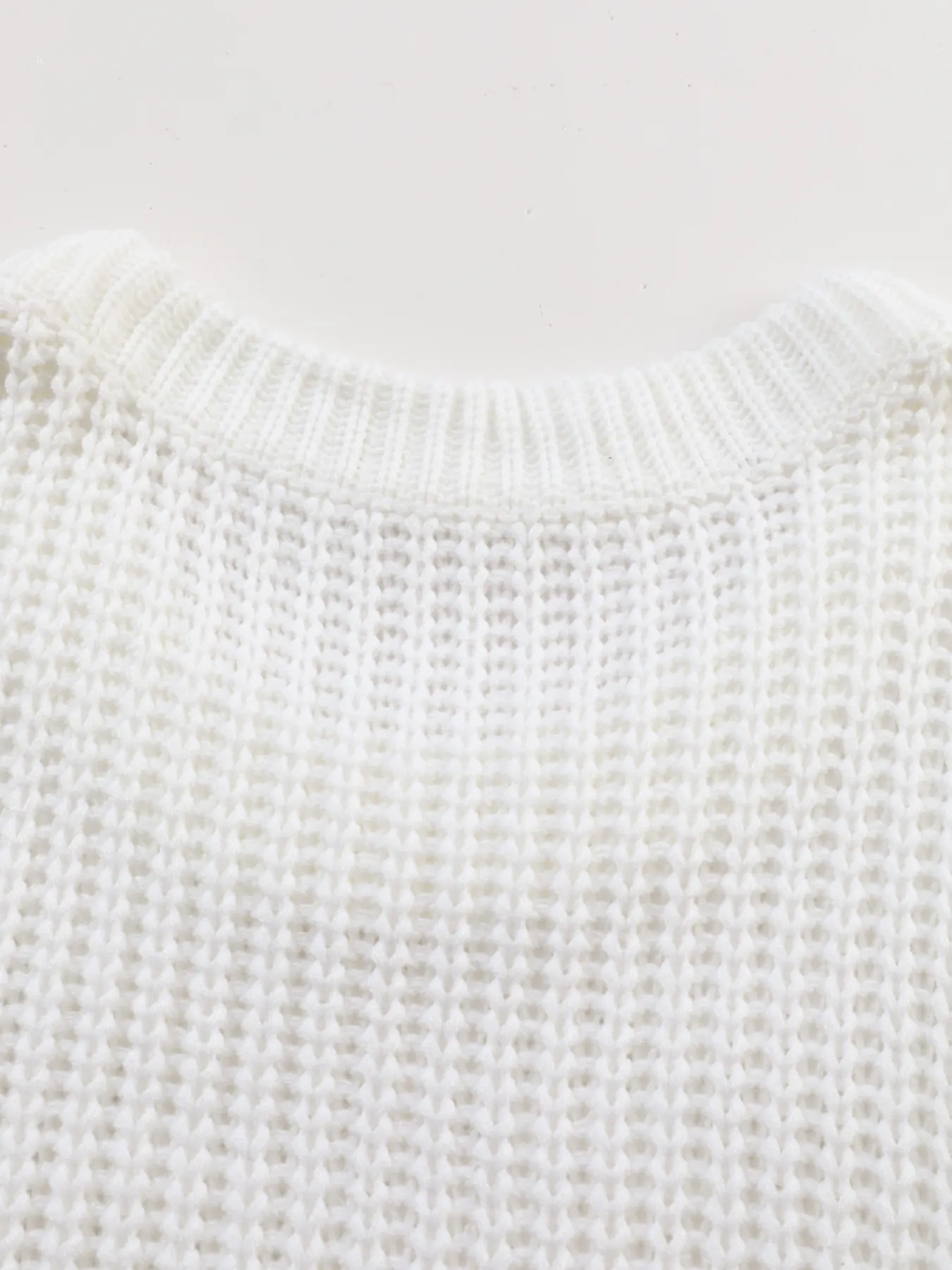 Ribbed Knit Round Neck Slouchy Chunky Sweater 9