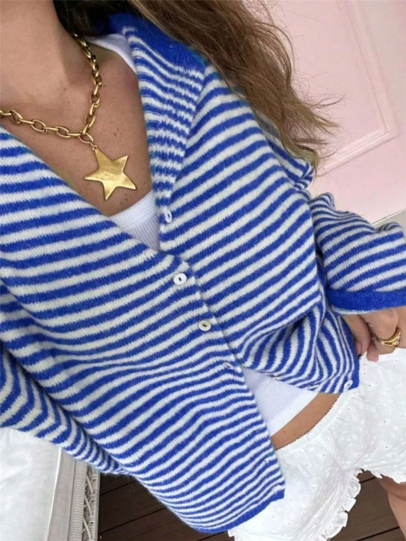 V-Neck Ribbed Trim Tank 26
