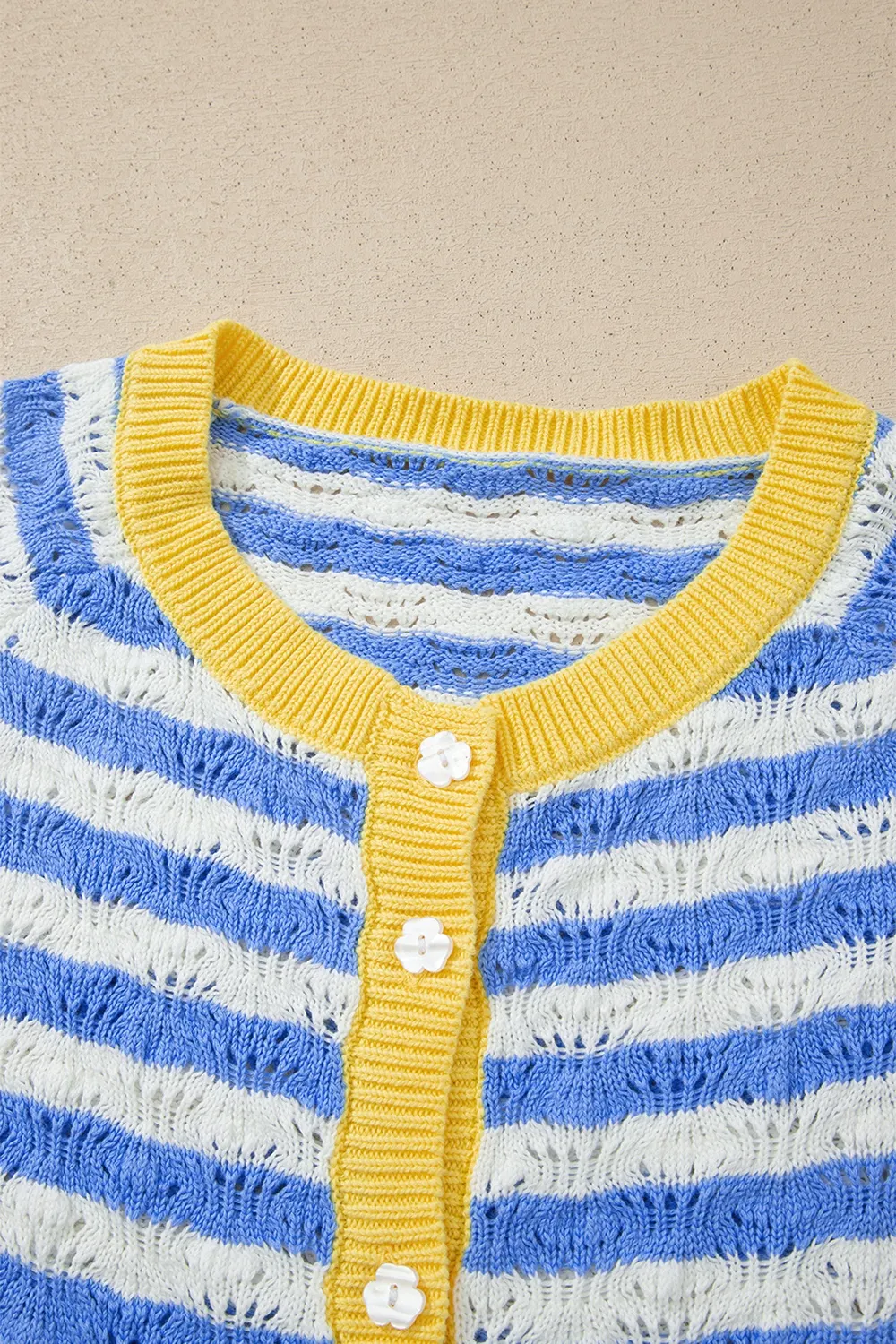 Stripe Striped Colorblock Drop Shoulder Pullover Sweater 14