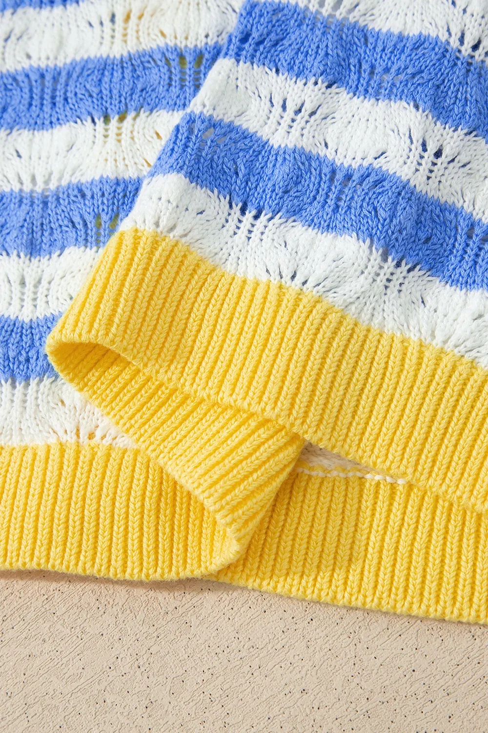 Stripe Striped Colorblock Drop Shoulder Pullover Sweater 17
